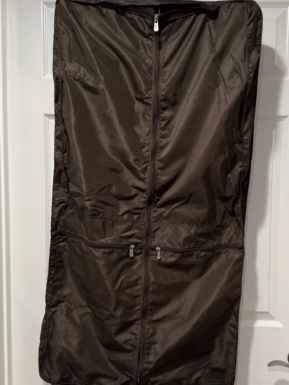 Piel Leather - Brown Leather Garment Bag with Top Carry